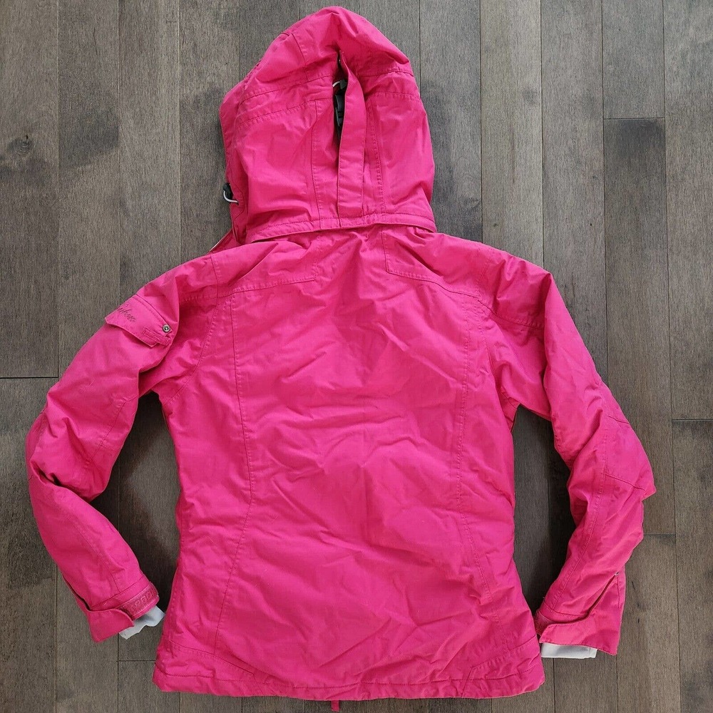Karbon Women's Ski Snowboard Jacket Size 6 XS \ Small - Pink \ White Hooded - Picture 8 of 8